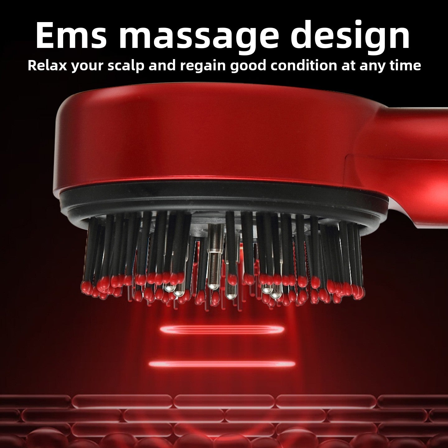Electric Scalp Massager with Red Light Therapy