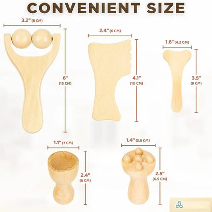 Outils de massage facial Gua Sha (lot de 5 pièces) SecretsBeaute