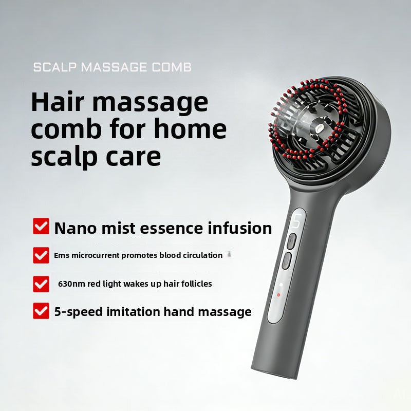 Electric Scalp Massager with Red Light Therapy