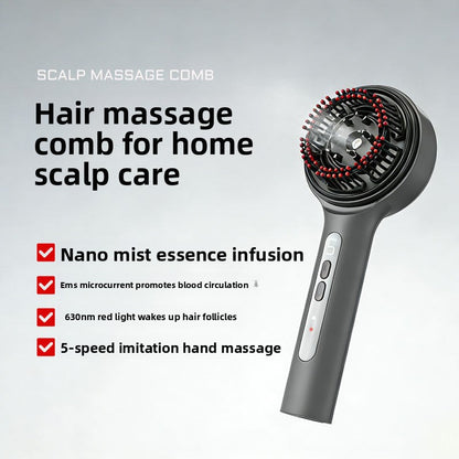 Electric Scalp Massager with Red Light Therapy